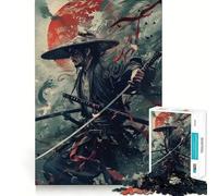 Rompecabezas de 1000 Piezas con temática de Guerreros samuráis para Adultos Ideal para estimular la Memoria Pasatiempo para el hogar Decoración de Pared con imágenes (38x52cm)