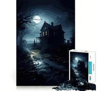 Rompecabezas de 1000 Piezas con temática de Halloween para Adolescentes Mejora la Memoria, Alivia el estrés, Corte Premium, Regalo Ideal 50x75cm