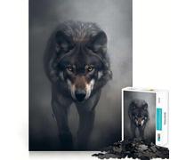 Rompecabezas de 1000 piezas con temática de lobos cazando depredadores para adultos Diversión para entrenar la mente Corte limpio Componentes resistentes Actividad relajante para desconectar (38x26cm)