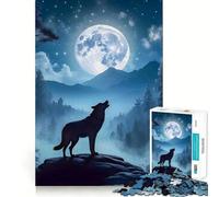 Rompecabezas de 1000 Piezas con temática de Lobos y Hombres Lobo para Adultos Diversión,Corte de precisión,Bordes Lisos Actividad Absorbente para Noches tranquilas (50x75cm)