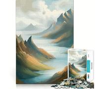Rompecabezas de 1000 Piezas con temática de montañas, Naturaleza y río para Adultos y Adolescentes Un Rompecabezas Mental Que Ayuda a aliviar el estrés Un Regalo Original y Divertido (38x26cm)