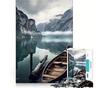 Rompecabezas de 1000 Piezas con temática de montañas y Barcos en el Lago para Adolescentes Juguete de Habilidad para Crear Rompecabezas Ideal para Compartir y Disfrutar Diseño de Pared con Corte