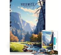Rompecabezas de 1000 Piezas con temática de Pintura de Yosemite para Adolescentes Juego de Memoria Divertido Componentes Resistentes y de fácil manejo Portátil y fácil de Transportar Juego Divertido