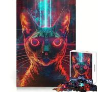 Rompecabezas de 1000 Piezas con temática de rituales felinos Antiguos para Adolescentes Un Juego de ingenio, Divertido y silencioso Bordes Lisos Regalo de cumpleaños (38x52cm)