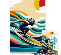 Rompecabezas de 1000 Piezas con temática de Surf, Estilo Pop Art, para Adolescentes, Ideal para ejercitar la Mente, Jugar en Grupo, con Corte de precisión, Festivales 50x75cm
