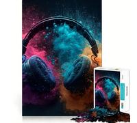 Rompecabezas de 1000 Piezas con temática Musical para Adolescentes Juguete de Habilidad para Rompecabezas Diversión compartida Corte preciso Decoración de Pared (38x26cm)