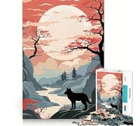 Rompecabezas de 1000 Piezas con temática Retro de Animales y Estilo japonés para Adultos y Adolescentes Juguete Intelectual para el hogar Disfrute de un Corte de Calidad Regalo clásico (50x75cm)