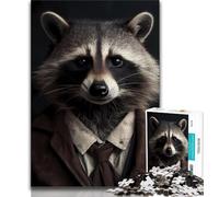 Rompecabezas de 1000 Piezas con Traje de Mapache para Adultos 1000 Piezas para Entrenar tu Cerebro y Tus Manos Regalo de cumpleaños (38x26cm)