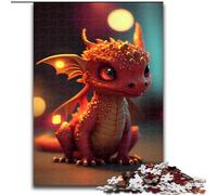 Rompecabezas de 1000 Piezas con un Bonito dragón de Fuego, tamaño 50x75cm, decoración del hogar, cumpleaños, días Festivos y Regalos.