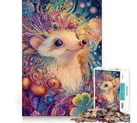 Rompecabezas de 1000 Piezas con un Erizo caprichoso en un Paisaje onírico de fantasía para Adultos Juego de Habilidad Mental Corte láser para un Ajuste Actividad gratificante para días lluviosos