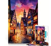 Rompecabezas de 1000 Piezas con un Hermoso Amanecer bávaro Uniones Suaves Diversión,lógica y Juego Casual Regalo Ideal para Navidad (38x26cm)