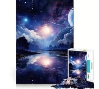 Rompecabezas de 1000 Piezas con un Hermoso Cielo Nocturno,articulaciones afiladas,Juego Creativo para ejercitar la Mente,Juego Relajante,Regalo de cumpleaños (38x52cm)