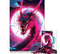 Rompecabezas de 1000 Piezas con un Hermoso dragón Chino,Bordes Lisos,Ideal para desarrollar la Mente,divertirse y Pasar un rato Agradable cumpleaños y para Aficionados (38x26cm)