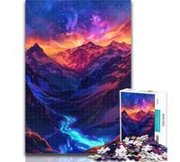 Rompecabezas de 1000 Piezas con un Hermoso Paisaje de montaña Rompecabezas de 1000 Piezas para Adolescentes Juguete Educativo Intelectual descompresor Regalo de cumpleaños 50x75cm