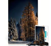 Rompecabezas de 1000 Piezas con un Hermoso Paisaje Invernal Juego Creativo para ejercitar la Mente Un Juego Ideal para Pasar un rato Agradable Regalo de cumpleaños (38x52cm)