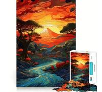 Rompecabezas de 1000 Piezas con un Hermoso Paisaje japonés,decoración Elegante y Funcional,Ideal para ejercitar la Mente,Jugar en un Ambiente Acogedor y Disfrutar de la Navidad 38x26cm