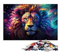 Rompecabezas de 1000 Piezas con un Hermoso y Colorido Cielo Estrellado de león para Adultos Juego Educativo Juguete de desafío Regalo de Amigo Secreto 1000 Piezas (38 x 26 cm)