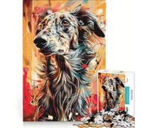 Rompecabezas de 1000 Piezas con un increíble diseño de Perro, Juego Interactivo para Entrenar la Mente y Las Manos, con Piezas de Formas aleatorias Que encajan Perfectamente 38x52cm