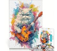 Rompecabezas de 1000 Piezas con un Lindo Gato Persa, Juego Familiar, Actividades Divertidas en casa, cumpleaños y Navidad 38x52cm