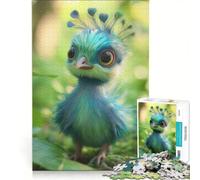 Rompecabezas de 1000 Piezas con un Lindo Pavo Real bebé, Juego Familiar, Actividades Divertidas en casa, cumpleaños y Navidad 50x75cm