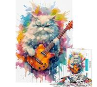 Rompecabezas de 1000 Piezas con una Adorable Familia de Gatos persas Juego Que desafía la Inteligencia Juguetes adictivos Gran Regalo para Juegos y cumpleaños (tamaño 50x75cm)