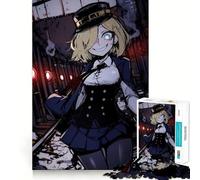 Rompecabezas de 1000 Piezas con una Chica Anime Sonriente en una estación de Tren para Adultos Juguete de lógica Mental, sin estrés, de Corte Firme Regalo increíble 50x75cm