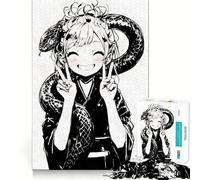 Rompecabezas de 1000 Piezas con una Chica Anime Sonriente y una Serpiente para Adultos Juguete de lógica para Juegos de Interior Corte de precisión Regalo Ideal 38x52cm
