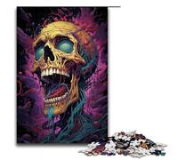Rompecabezas de 1000 Piezas con una Colorida Pintura psicodélica de Zombis Regalos para Adultos Lista de Deseos navideña con Papá Noel para Adolescentes a Partir de 14 años (tamaño 75 x 50 cm)