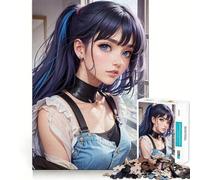 Rompecabezas de 1000 Piezas con una Hermosa Chica Anime Waifu,Corte Exacto,Juego de lógica,Juego Relajante, (50x75cm)