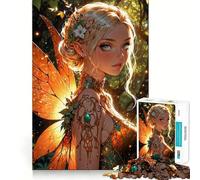 Rompecabezas de 1000 Piezas con una Hermosa Hada niña,Juego de lógica con articulaciones afiladas,Juego de Entretenimiento para Navidad (50x75cm)