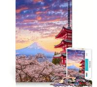 Rompecabezas de 1000 Piezas con una Hermosa Vista del Monte Fuji Ensambles Suaves Diversión,lógica y Juego Casual Regalo Ideal para Navidad (50x75cm)