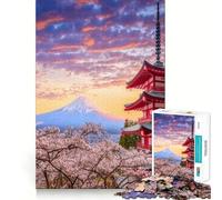 Rompecabezas de 1000 piezas con una hermosa vista del Monte Fuji Rompecabezas de lógica con articulaciones afiladas Juego de entretenimiento para pasar un buen rato Regalo divertido de Navidad 38x52cm