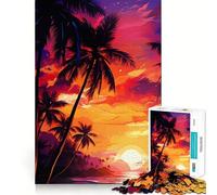 Rompecabezas de 1000 Piezas con una Hermosa Vista y Puesta de Sol Bordes Juego para desarrollar la Mente Juego Lento Divertido Regalo de cumpleaños para la Mente (50x75cm)