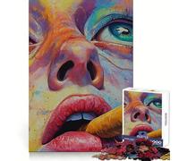 Rompecabezas de 1000 Piezas con una Mujer fumando un cigarro para Adultos Pensamiento estratégico Momentos de Ocio agradables Diseño Limpio Regalo de Invierno (50x75cm)