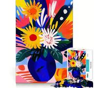 Rompecabezas de 1000 Piezas con una vívida visión fauvista de Girasoles para Adolescentes Juego Divertido y fácil de Recordar Encaja Perfectamente sin Dejar Huecos Actividad Nocturna