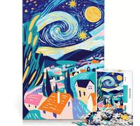 Rompecabezas de 1000 Piezas con una vívida visión fauvista de La Noche Estrellada Ideal para Decorar la Pared o como Juguete antiestrés Regalar 38x26cm