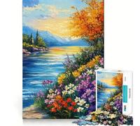 Rompecabezas de 1000 Piezas con Vibrante Paisaje Floral para Adultos Divertido Juego de Memoria con componentes Resistentes y de Corte Limpio aliviar el estrés (50x75cm)