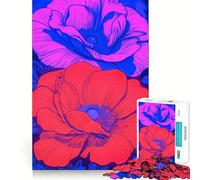 Rompecabezas de 1000 Piezas con Vibrantes arreglos Florales para Adolescentes Juego de concentración Mental Corte de precisión Bordes Lisos Juego Ideal para Rellenar Calcetines navideños (38x26cm)