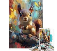 Rompecabezas de 1000 Piezas con Vibrantes diseños de Ardillas Ideal para Adolescentes para divertirse en Familia para la interacción Entre Padres e Hijos cumpleaños y Navidad