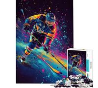 Rompecabezas de 1000 Piezas con Vibrantes diseños de Hockey para Adolescentes Ideal para la diversión Familiar la interacción Entre Padres e Hijos cumpleaños y Navidad 38x52cm