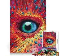 Rompecabezas de 1000 Piezas con Vibrantes diseños psicodélicos para Adultos Ideal para el Bienestar Mental, la relajación y como Regalo Festivo (50x75cm)