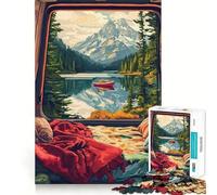 Rompecabezas de 1000 Piezas con Vista a la montaña Desde una Autocaravana, Estilo Anime, para Adolescentes Ayuda a desarrollar la Memoria Diseño fácil de armar Regalo entrañable (50x75cm)