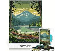 Rompecabezas de 1000 Piezas con Vista a Las montañas olímpicas para Adultos Juguete de lógica Simple y Divertido con Corte de precisión (38x52cm)