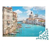 Rompecabezas de 1000 Piezas con Vista a los Canales de Venecia, Basílica de los Canales de Venecia, para Juegos educativos para Adultos, decoración del hogar, Regalos de cumpleaños, 52x38cm