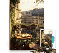 Rompecabezas de 1000 Piezas con Vista a un balcón Parisino para Adolescentes Fortalece la Memoria Ideal para el hogar y el Ocio Bordes limpios Un Regalo entrañable (38x26cm)