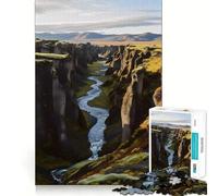 Rompecabezas de 1000 Piezas con Vista de Islandia, Juguete de Corte Premium para ejercitar la Mente, Ideal para Momentos de Paz y diversión, cumpleaños (38x26cm)
