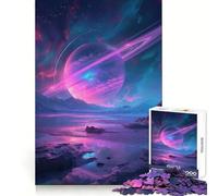 Rompecabezas de 1000 Piezas con Vista de Saturno en un Planeta para Adultos Juguete Inteligente para el hogar Disfrute de Bordes Afilados Artículo de Santa Claus (50x75cm)