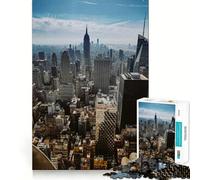 Rompecabezas de 1000 Piezas con Vista del Cielo de Nueva York para Adolescentes Juguete para ejercitar la Mente Fácil de armar Regalo Elegante (50x75cm)