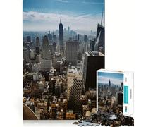 Rompecabezas de 1000 Piezas con Vista del Cielo de Nueva York para Adultos Fortalece la Memoria, relájate y Disfruta del Momento Regalo de cumpleaños (38x26cm)