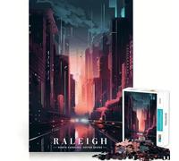Rompecabezas de 1000 Piezas con Vista del Horizonte de Raleigh para Adultos Fortalece la Memoria Divertido y Casual Bordes limpios Regalo clásico (38x26cm)